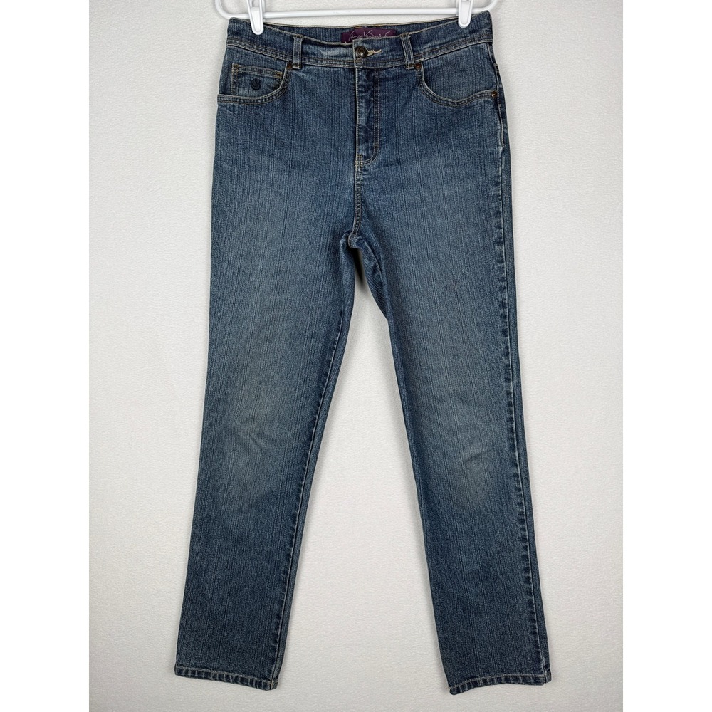 Gloria‎ Vanderbilt Amanda Womens 8 High Rise Straight Leg Jeans Blue Denim